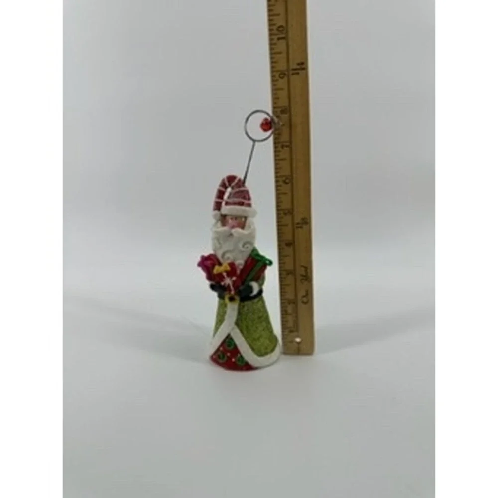 Pier 1 Imports Santa Ornament‎ with Photo Clip Christmas Holiday Decoration